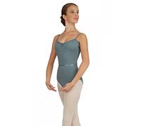 Capezio Body da Donna, Elegante Body da Danza e Ginnastica con Dettagli Eleganti e Spalline per Canotta, Body da Danza da Donna può Indossare per Balletto e Altri Stili di Danza, Grigio, S (S)