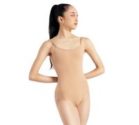Capezio Camisole Leotard With Adjustable Straps, Body Donna, Light Suntan, M