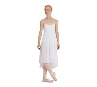 Capezio Costume da danza impero, elegante costume da ballo con body e gonna fluente in georgette, abito senza maniche da donna, ideale per danza lirica e balletto