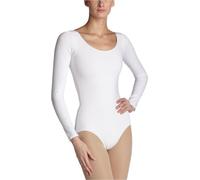 Capezio Cotton Classic Long Sleeve Leotard Collant, Bianco, M Donna