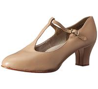 Capezio Donna Jr Luci della ribalta Scarpe da Ballo con Cinturino a T, Beige (Caramello), 38 EU