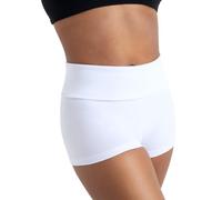 Capezio Donna TB242W Foldover Boyshort - Bianco, XS
