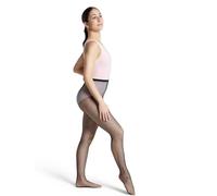 Capezio Fishnet Calze a Rete con Cuciture, Nero, M/L Donna