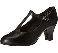 Capezio Jr. Footlight T-Strap Character Shoe, Oxford Donna, Nero, 38.5 EU Larga