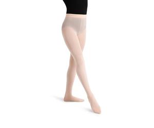 Capezio Little Girls' Studio Basic Tights - Comfortable Semi-Opaque Fabric for Dance, Dyed to Match Gusset, Durable and Long-Lasting, One Size Fits Most, Perfect for Active Girls, Ballet Pink