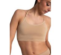 Capezio Seamless Convertible Longline Bra Reggiseno Sportivo, Beige, XS Donna