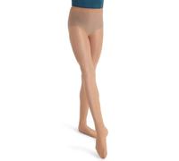 Capezio Ultra Shimmery Footed Tight Calzamaglia, Light Toast, S Donna