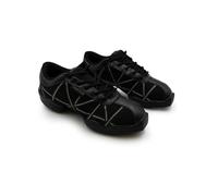 Capezio Web Dansneaker, Scarpe da Ballo Professionali per Molte Discipline, Scarpe Traspiranti per spettacoli di Danza e Pratica, comode Scarpe da Ginnastica da Danza da Donna, Argento Riflettente,