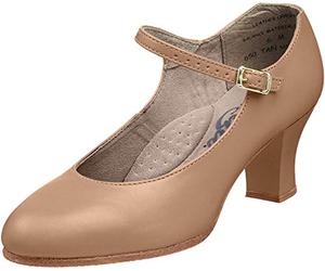 Capezio Women's 2" Character Shoe Dance | Full Grain Leather Upper for Comfort | Ideal for Performances | Elegant Leather Buckle | 42.5 EU, 10.5M US, Caramel, Dancers of all Levels
