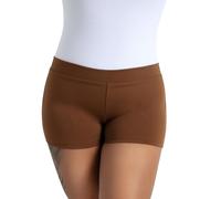 Capezio Women's Boy Cut Low Rise Shorts, Brown