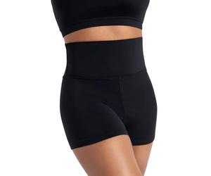 Capezio Women's High Waisted Shorts, Black, Extra Large