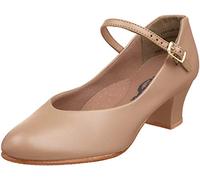 Capezio Women's Jr. Footlight Character Shoe - Soft PU Upper, Moisture Absorbent Lining for Comfort, Durable Design, Ideal for Dance, 1.5" Heel, Caramel, Size 5 M US