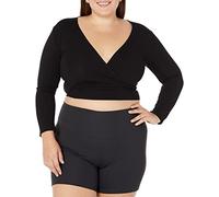 Capezio Women's Self Tie Wrap Top, Black, X-Large