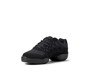 Capezio Women's Studio Shoes with Split-Sole Design for Enhanced Flexibility and Comfort - Breathable PU Nubuck Upper, Non-Marking Outsole for Dance, Size 43.5 EU, 11.5M US, Black