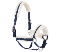 Capezza equilina Nomad Tales con bordo in pelliccia sintetica, blu navy - Full
