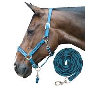 Capezza in nylon con imbottitura morbida e strass completa di longhina Hkm Sport