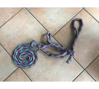 CAPEZZA SOFT CON LUNGHINA IN NYLON INTRECCIATO MISURA FULL GRIGIO/CELESTE/ROSSO