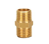 Capezzoli in ottone massiccio Connettore diritto Raccordo per tubi Addensato maschio a maschio Adattatore per tubo Hardware Raccordo esagonale in ottone