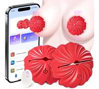 Capezzolo Giocattoli Vibratore Giocattoli del Sesso per le Donne APP Telecomando Giocattoli per Adulti Capezzolo Morsetti 1 Paio Capezzolo Vibratore con 9 Modalità di Vibrazione per le Donne Coppie