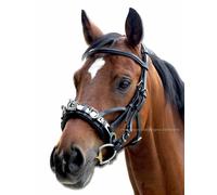 Capezzone da doma in cuoio con o senza imboccatura - cavesson for tame