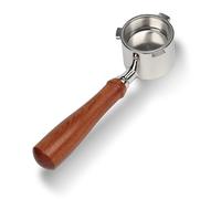 CAPFEI Portafiltro senza fondo 51 mm compatibile solo con Delonghi La Specialista EC9335/9665/9155/9355 e DeLonghi Dedica Maestro EC900/EC950 | Cestino filtro 0,3 mm pori | manico in legno