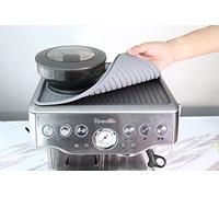 CAPFEI Tappetino in silicone compatibile con macchine da caffè Sage/Breville BES870XL Barista Express, accessori antiscivolo barista (grigio)