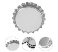 Capi di bottiglia appiattiti in argento da 100 pezzi da 1 pollice.