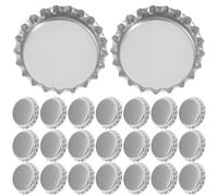 Capi di bottiglia appiattiti in argento da 100 pezzi da 1 pollice.