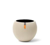 Capi Europe - Vaso a sfera Groove Colours - 18x15 - Beige - Apertura Ø11 - Vaso da fiori per interni - 5 anni di garanzia - BGVBG102