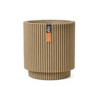 Capi Europe - Vaso cilindrico Groove NL - 41x43 - Beige - Apertura Ø41 - Vaso da interno e da esterno - KGVBE883