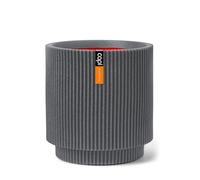 Capi Europe - Vaso cilindro Groove NL - 35 x 38 - Grigio scuro - Apertura Ø29 - Vaso da fiori per uso interno ed esterno - KGVDG882
