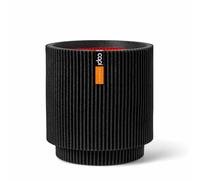 Capi Europe Vaso Cylinder Groove 36 x 38 cm Nero