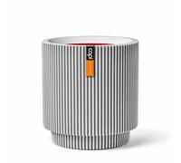 Capi Europe - Vaso cilindro Groove NL - 41x43 - Avorio - Apertura Ø36 - Vaso da fiori per uso interno ed esterno - Infrangibile - 100% riciclabile - KGVI883