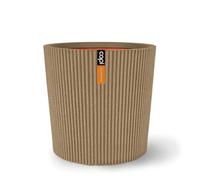 Capi Europe - Vaso conico Groove NL - 36x34 - Beige - Apertura Ø36 - Vaso da interno e da esterno - KGVBE612