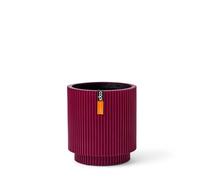 Capi Europe - Vaso da fiori a cilindro Groove - 23 x 25 - Viola - Vaso da fiori per interni