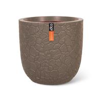 Capi Europe - Vaso da fiori a sfera Clay NL - 35 x 34 - Tortora calda - Apertura Ø29 - Vaso da fiori per uso interno ed esterno infrangibile - 100% riciclabile - KWTC932