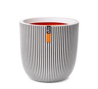 Capi Europe - Vaso da fiori a sfera Groove NL - 54x52 - Avorio - Apertura Ø46 - Vaso da fiori per uso interno ed esterno - Infrangibile - 100% riciclabile - KGVI935