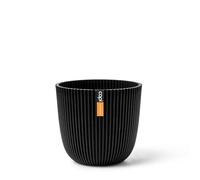 Capi Europe - Vaso da fiori a sfera "Made with" in tessuto nero - 22x20 - Vaso per fiori per interni ed esterni - Realizzato con materiali riciclati