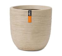 Capi Europe - Vaso da fiori a sfera Waste Rib NL - 43 x 41 - Terrazzo beige - Apertura Ø35 - Vaso da fiori per uso interno ed esterno - Infrangibile - 100% riciclabile - KTBR933