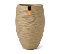 Capi Europe - Vaso elegante deluxe Rib NL - 38x58 - Beige - Apertura Ø38 - Vaso da interno e da esterno - KBER1131