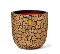 Capi Europe - Vaso palla Clay NL - 43x41 - Oro - Apertura Ø43 - Vaso da interno e da esterno - KGBC933