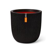 Capi Europe - Vaso palla Groove NL - 54x52 - Nero - Apertura Ø54 - Vaso da interno e da esterno - KGVBL935