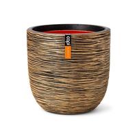 Capi Europe - Vaso palla Rib NL - 35x34 - Oro - Apertura Ø35 - Vaso da interno e da esterno - KBGR932