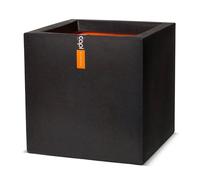 Capi Europe - Vaso quadrato Smooth NL - 40x40 - Nero - Apertura Ø40 - Vaso da interno e da esterno - KBL903