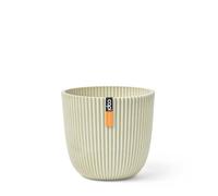 Capi Europe - Vaso sfera Groove « made with » - 22x20 - Beige segatura - Apertura Ø22 - Vaso da interno e da esterno - IGSW534