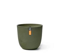 Capi Europe - Vaso sfera Groove « made with » - 25x23 - Erba artificiale verde - Apertura Ø25 - Vaso da interno e da esterno - IGGG535