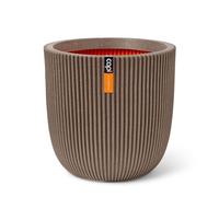 Capi Europe - Vaso sferico Groove NL - 54x52 - Marrone talpa caldo - Apertura Ø54 - Vaso da interno e da esterno - KGVWT935