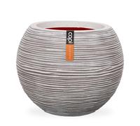 Capi Europe - Vaso sferico Rib NL - 40x32 - Avorio - Apertura Ø40 - Vaso da interno e da esterno - KOFI270