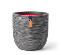 Capi Europe - Vaso sferico Rib NL - 43x41 - Antracite - Apertura Ø43 - Vaso da interno e da esterno - KOFZ933