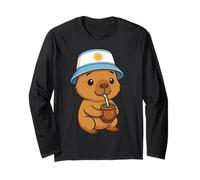 Capibara Argentina Yerba Mate Kawaii Argentina Capibara Maglia a Manica